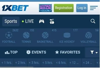 1xbet events