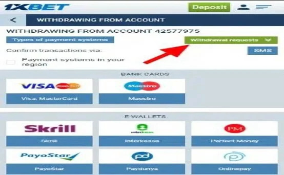1xbet withdrawal