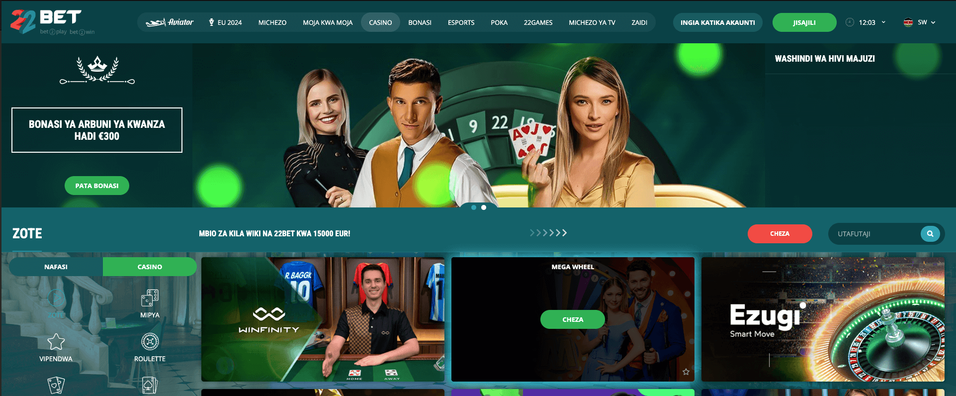 22Bet Casino Kenya