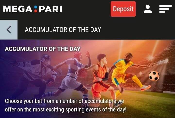 Accumulator bets megapari