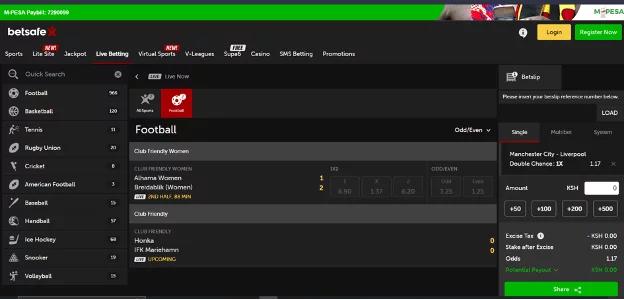 Betsafe Live Betting