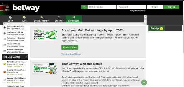 Betway Bonus Page