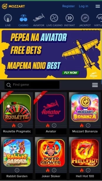 Mozzart Mobile Casino Games