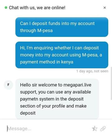 Live chat Megpari