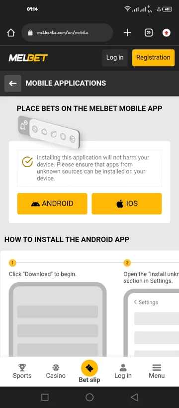 Melbet how to get app