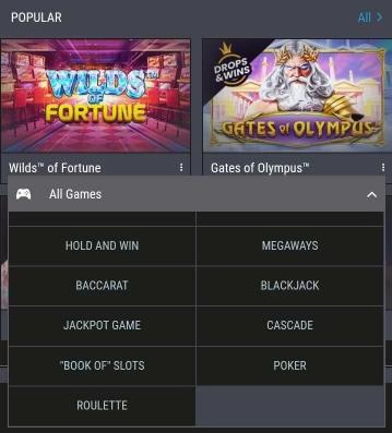 Search for game megapari casino