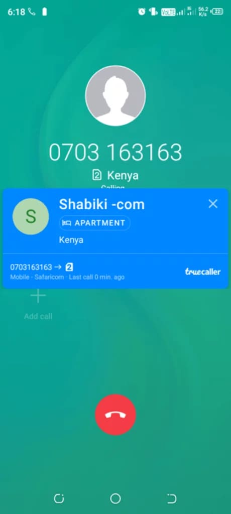 Shabiki telephone call