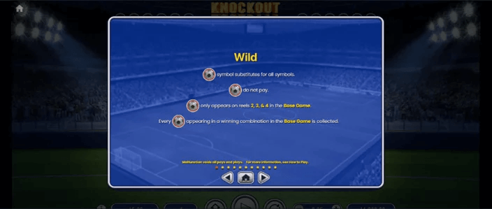 information about the wild symbol in Knockout Football slot 1